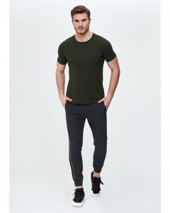 KHAKI DGE11450 O COLLAR T-SHIRT