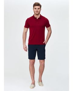 BURGUNDY DGE 11458 POLO COLLAR T-SHIRT