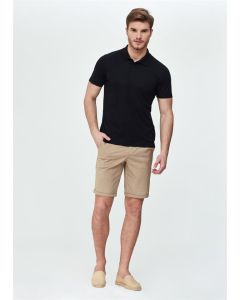 dge11406 camel-camel gabardine shorts