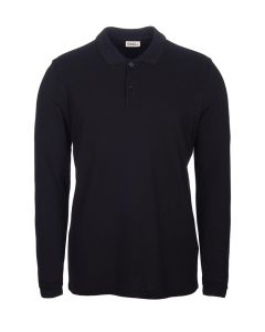 black polo neck long sleeve men's t-shirt