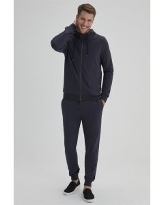 midnight blue sweatshirt zipper hooded men