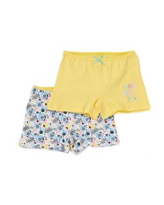 YELLOW COTTON EMPIRED GIRL 2 PIECES BOXER