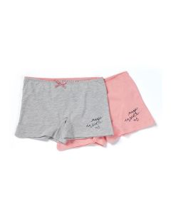 SALMON-GRAY COTTON MAGIC GIRL 2 PIECE BOXER