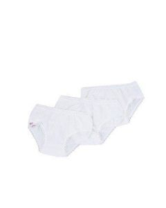 WHITE 3 PCS COMBED GIRL SLIP