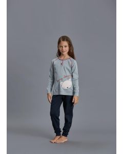 GRAY MELANGE PAJAMAS SET