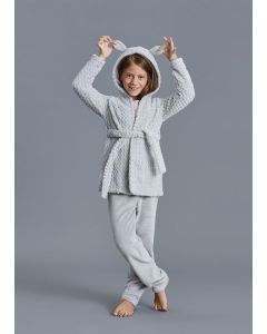 GRAY POLAR DRESSING GOWN