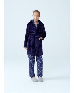 DARK BLUE DRESSING GOWN