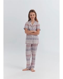 POWDER GIRL SHIRT SHORT SLEEVE PAJAMAS SET