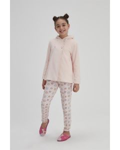 girl pink fleece dressing gown