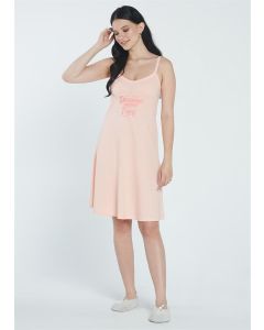 SALMON COTTON HANGING NIGHTGOWN