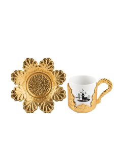 Kız Kulesi Turkish Coffee Cup Set - 6 Cups