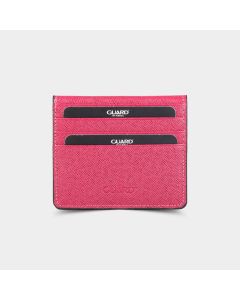 Derideposu Otto Fuchsia Saffiano Leather card wallet / 5239