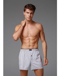 poplin white male boxer