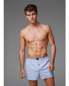 poplin blue men's boxer