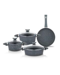 Schafer Harmonie Granite Coated Cookware Set Gray