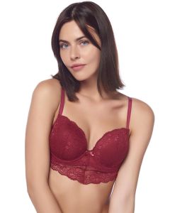 BURGUNDY ALMOND EMPTY CUP SINGLE BRA