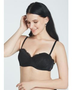 BLACK TAKE IT EASY STRAPLESS CUP SINGLE BRA