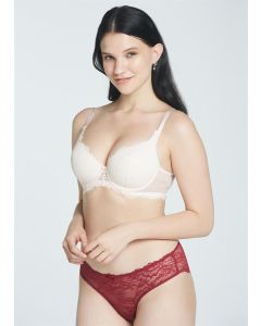 ECRU EARED EMPTY CUP SINGLE BRA