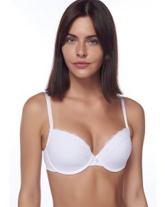 WHITE TAKE IT EASY EMPTY CUP SINGLE BRA