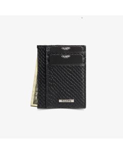 Derideposu the Python Printed Leather card wallet / 1092 - Black
