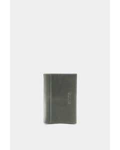 Derideposu Rio Model Green Slim Leather card wallet