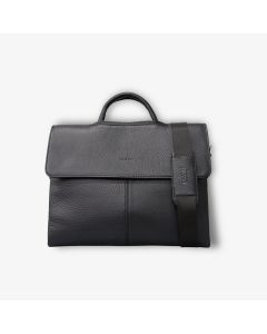 Derideposu Matte Black Leather Briefcase and Laptop Bag / 1803