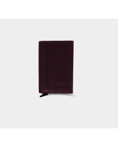 Derideposu Bordeaux Leather Mechanism card wallet / 5225