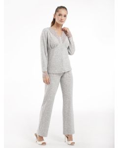 women knitted viscose pajama sets - 10238