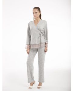 women knitted viscose pajama sets - 10239