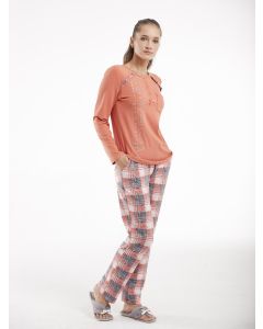 women cotton pajama suit - 10264