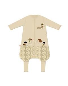 Woolnat Single Ply Merino Wool Long Sleeve Printed Camp Children's Sleeping Bags