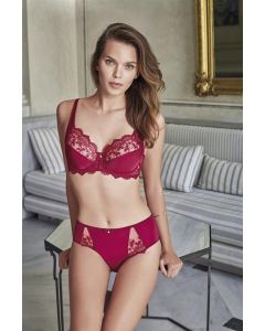 NON-CUP COLLECTING LACE BRA SET WITH CHERRY ROMANTIC BALLET