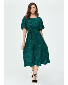 cupro connect green patterned waist up women's dresses