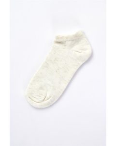 ecru silvery female short socks
