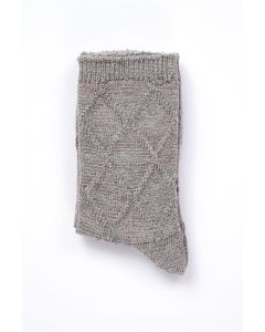 female gray knit socks