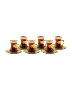 خانزادة (Hanzade) طقم فناجين القهوة والشاي - 6 أشخاص