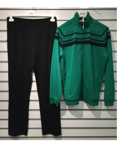 GREEN ZIPPERED TRACKSUIT FOR KIDS
