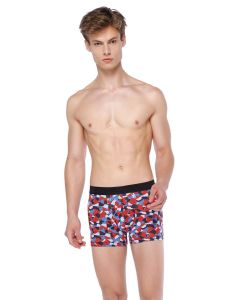 RED BLUE COMPACT GEOMETRIC BOXER