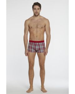 red-gray plaid boxer shorts men compactor