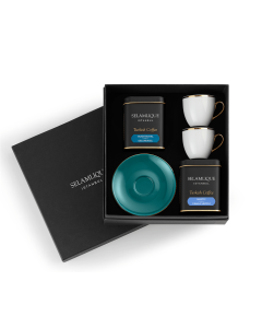 Selamlique Coffee and Classic Turquoise Cup Set