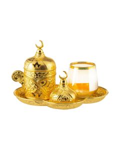 Turkish coffee set for a single person with groom's cup of coffee