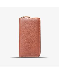 Derisepo Unisex Zipped Wallet / 3016 - Taba