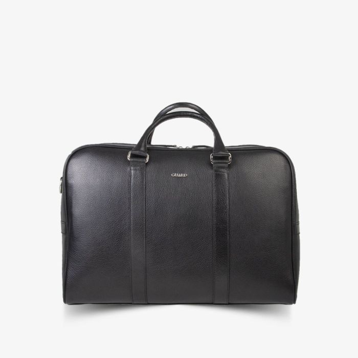 Derideposu Black Leather Travel Bag