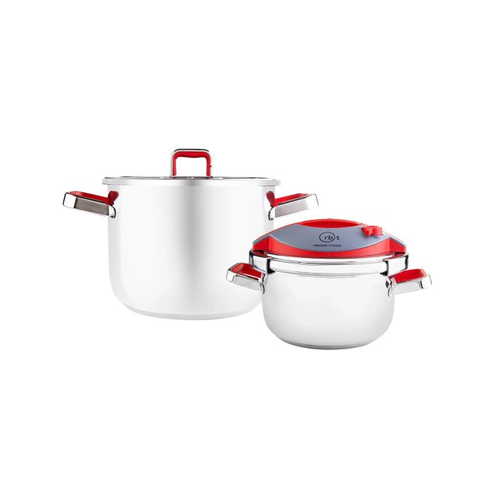 KARACA ORBİT 4+6 L PRESSURE COOKER SET RED