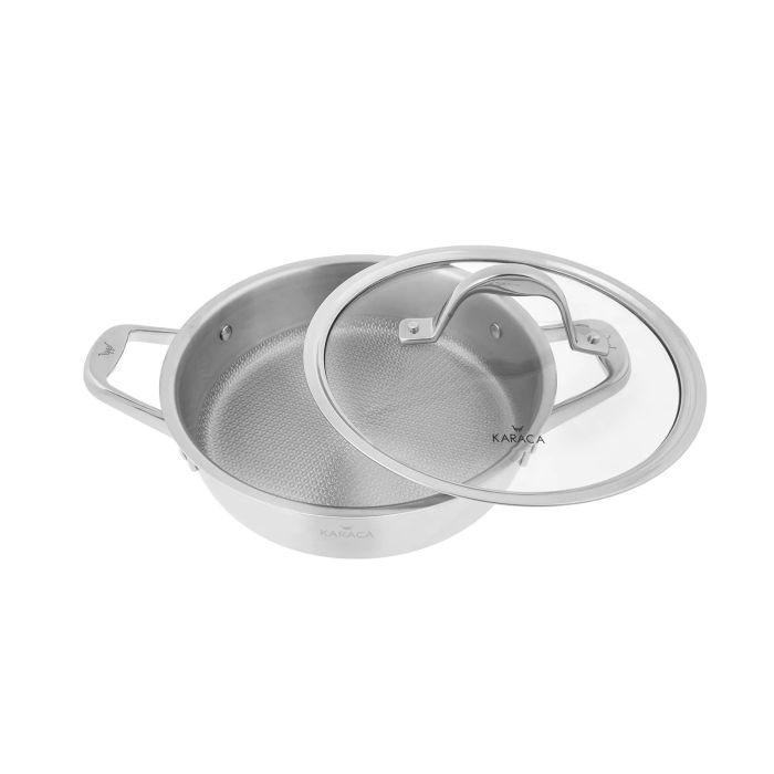 KARACA 3PLY POWER STEEL 24 CM LOW CASSEROLE POT 2,9 LT