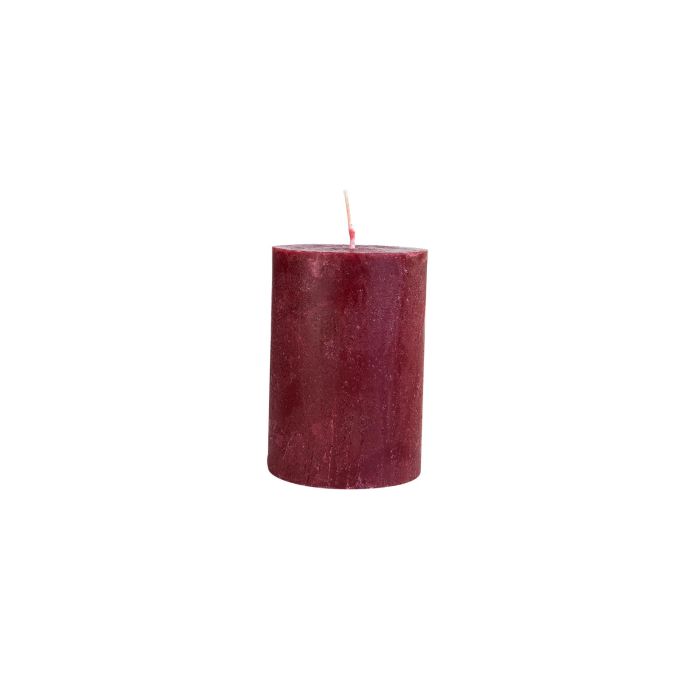 CYLINDER CANDLE 6,5X10CM MAROON