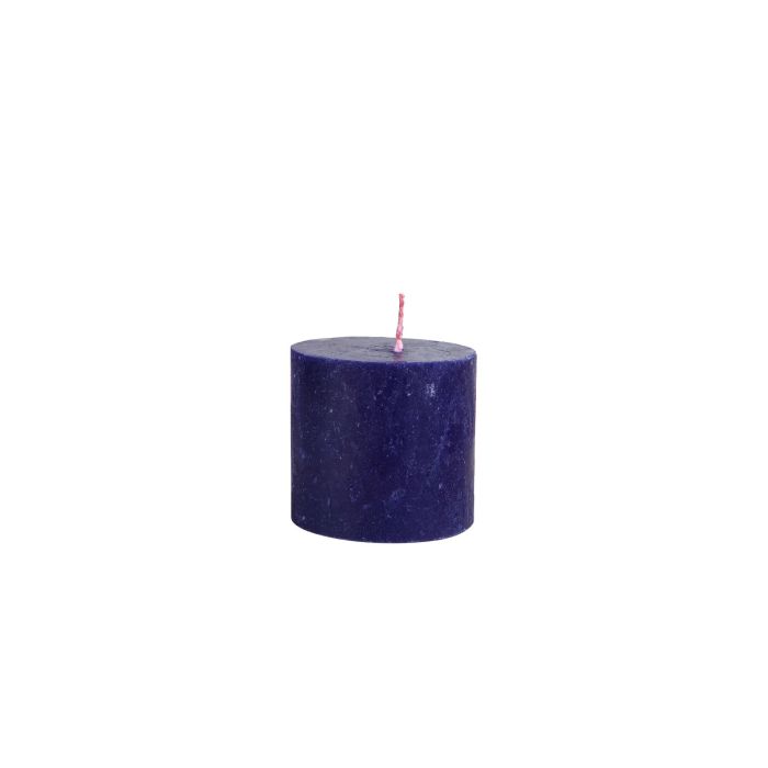 CYLINDER CANDLE 6,5X6CM NAVY BLUE