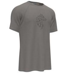 Geometric Woolnat Wolf Printed Short Sleeve Men's T-shirts