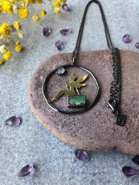 PITANE PERI SILVER NECKLACE TURQUOISE