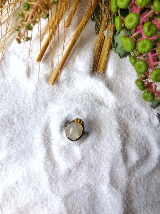 PITANE SILVER MOON STONE RING